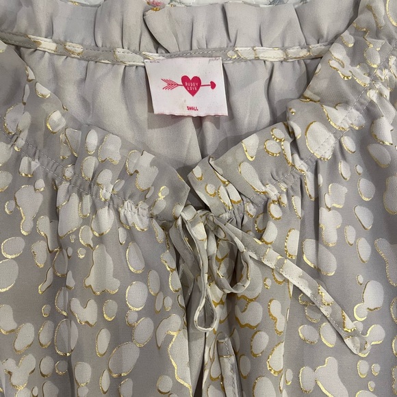 Buddy Love Zozo Dress Grey Gold size Small - Picture 5 of 10